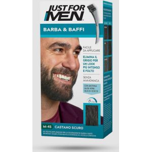 Just For Men Βαφή Περιποίησης για Γένια και Μουστάκι M-45 Σκούρο Καστανό
