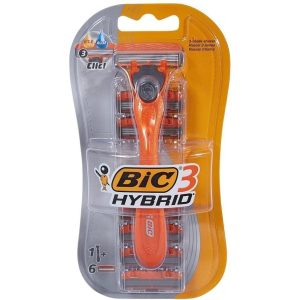 Bic 3Hybrid Ξυραφάκι Σώματος με Ανταλλακτικές Κεφαλές 3 Λεπίδων & Λιπαντική Ταινία 6τμχ