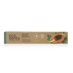 Ecodenta Organic Whitening Οδοντόκρεμα 75ml - Φυσική λεύκανση δοντιών με οργανικό εκχύλισμα παπάγιας